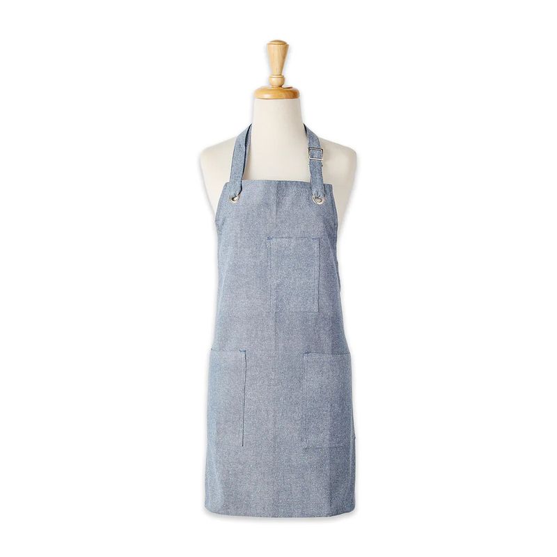 753055 Navy Chambray Pantry Apron