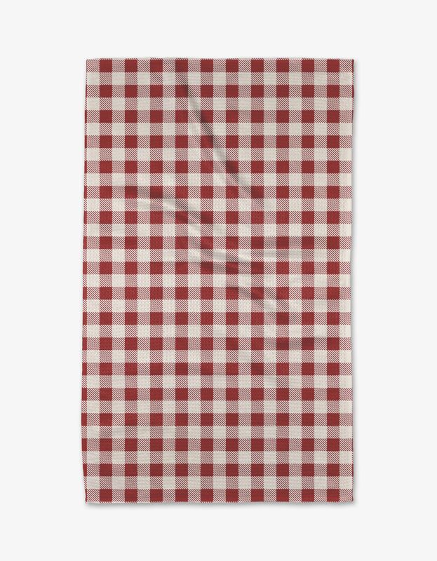 TT-MF-Christmas Gingham Red Tea Towel