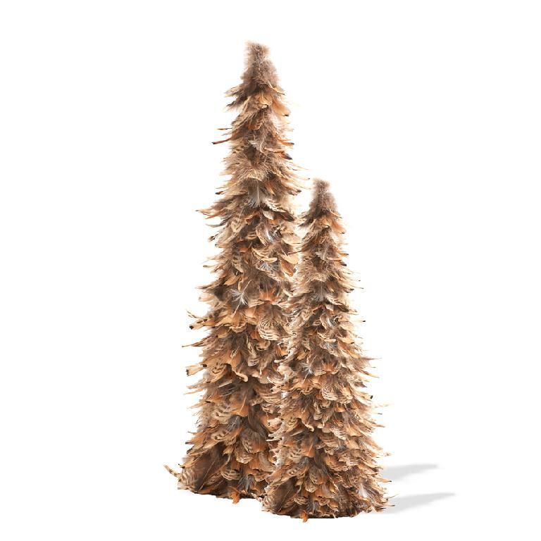 40694A Rust Feather Topiary Trees, Size: Lg