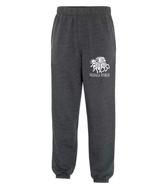 VALHALLA ATCF2800 ATC EVERYDAY FLEECE SWEATPANT, Color: COAL GREY, Size: S, Choose your logo: WHITE