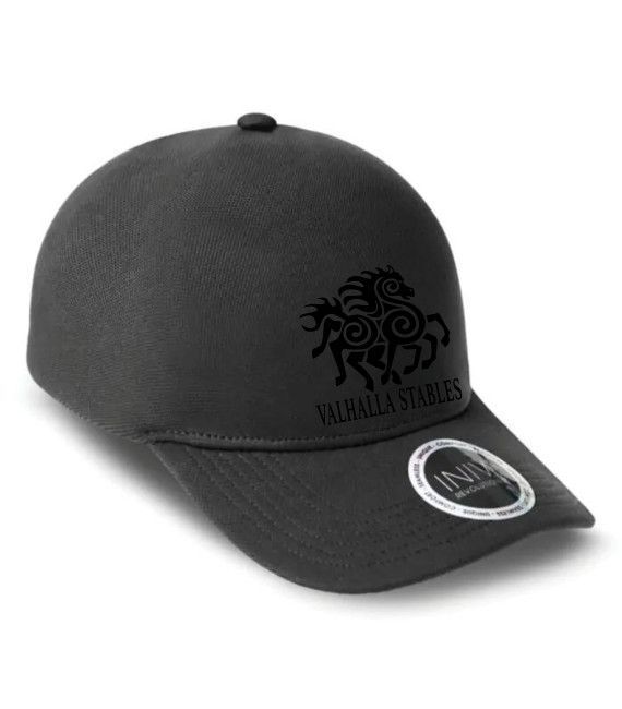 VALHALLA INIVI IV164 STANLEY 1 PANEL SEAMLESS CAP BLACK LOGO