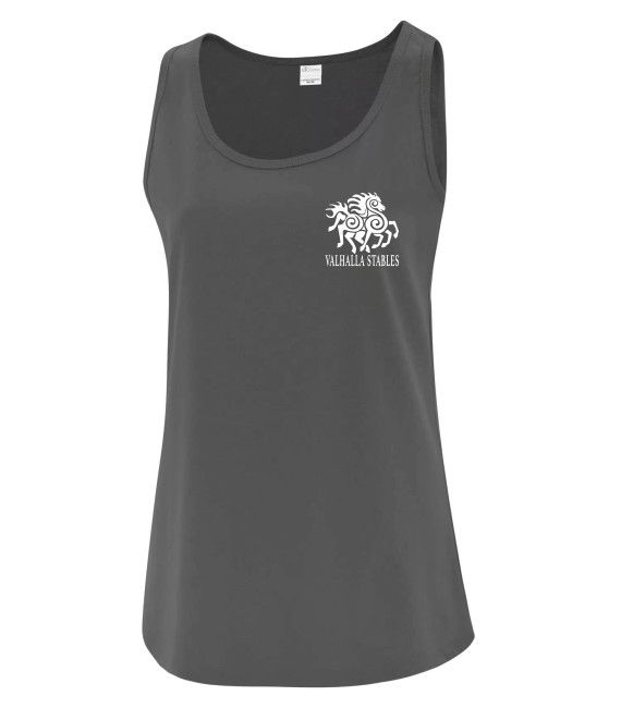 VALHALLA ATC EVERYDAY COTTON LADIES&#39; TANK TOP WHITE LOGO