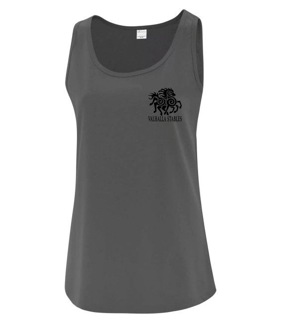 VALHALLA ATC EVERYDAY COTTON LADIES&#39; TANK TOP BLACK LOGO