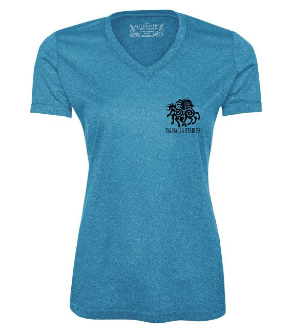 VALHALLA L3517 ATC PRO TEAM HEATHER PROFORMANCE V-NECK BLACK LOGO