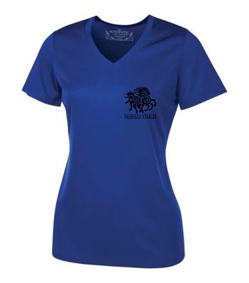 T-SHIRT À MANCHES COURTES ET COL EN V VALHALLA POUR FEMME LOGO NOIR