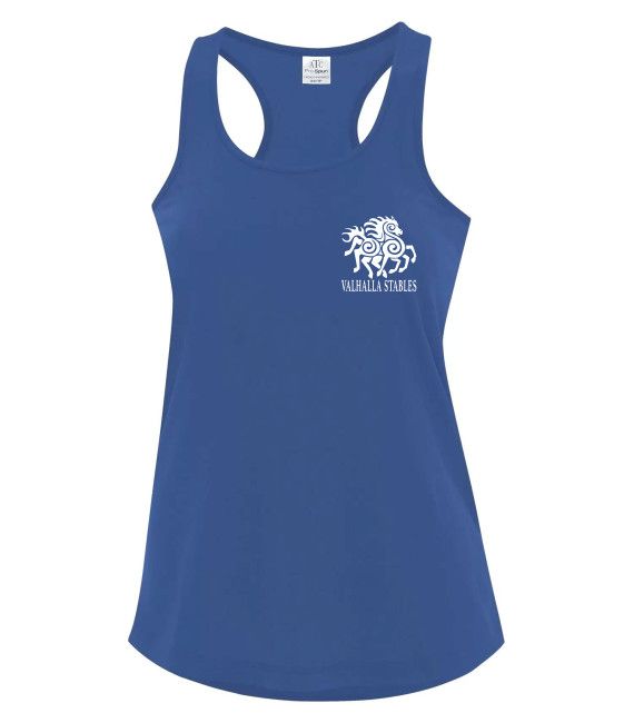 VALHALLA ATC PRO SPUN RACERBACK LADIES&#39; TANK WHITE LOGO