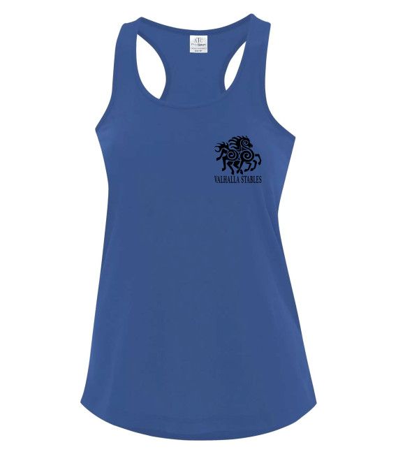 VALHALLA ATC PRO SPUN RACERBACK LADIES&#39; TANK BLACK LOGO