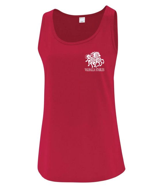 VALHALLA ATC EVERYDAY COTTON LADIES&#39; TANK TOP WHITE LOGO