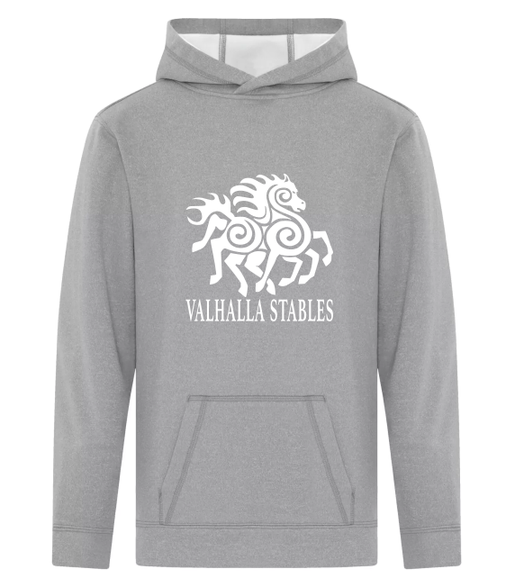 VALHALLA FLEECE HOODED YOUTH SWEATSHIRT WHITE LOGO