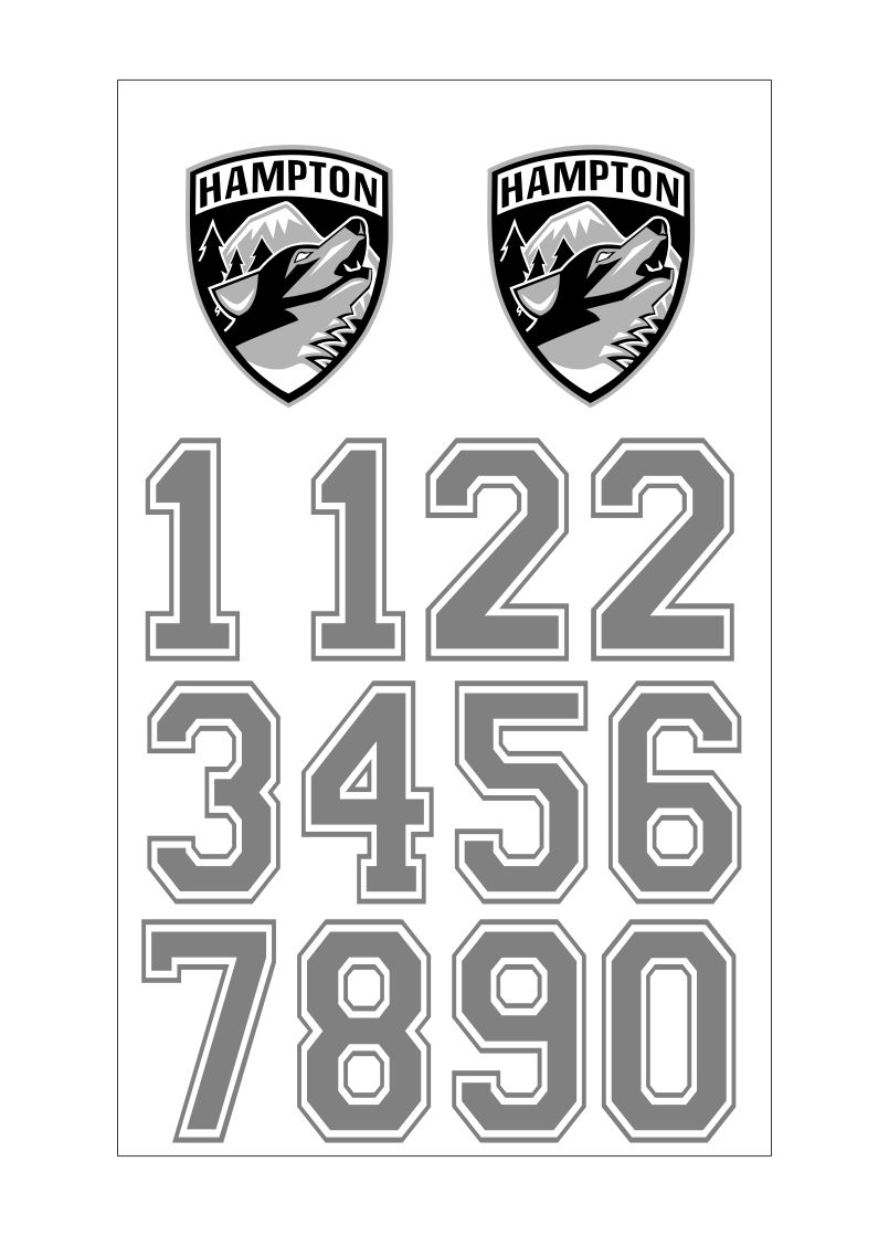 HAMPTON HELMET STICKERS