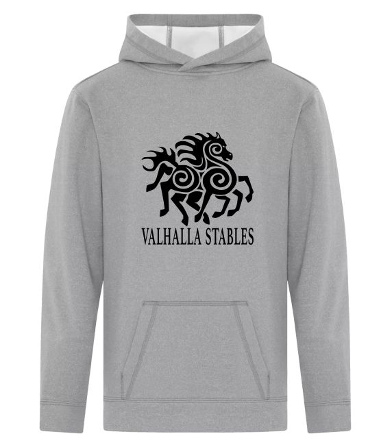 VALHALLA FLEECE HOODED YOUTH SWEATSHIRT BLACK LOGO
