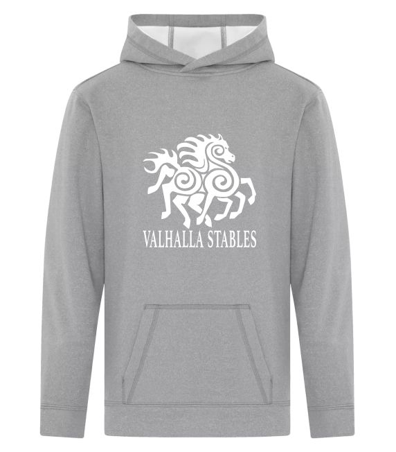 VALHALLA FLEECE HOODED YOUTH SWEATSHIRT WHITE LOGO