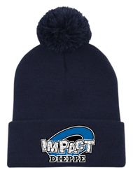 DIEPPE EMBROIDERED TOQUE WITH POMPOM