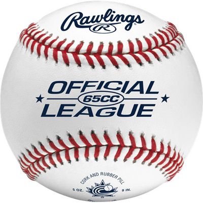BALLE OFFICIELLE DE LA LIGUE DE BASEBALL DU CANADA RAWLINGS 65CC (UNITÉ)