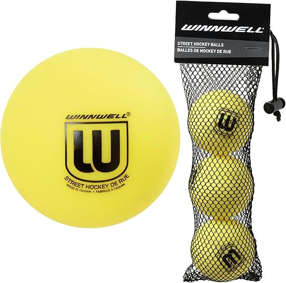 STREET HOCKEY BALL 65MM 50G SOFT YELLOW 3-PACK