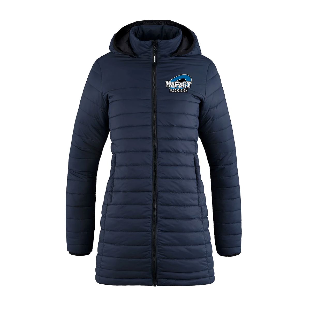 DIEPPE GLACIER BAY LADIES FULL LENGTH PUFFY JACKET W/ DETACHABLE HOOD