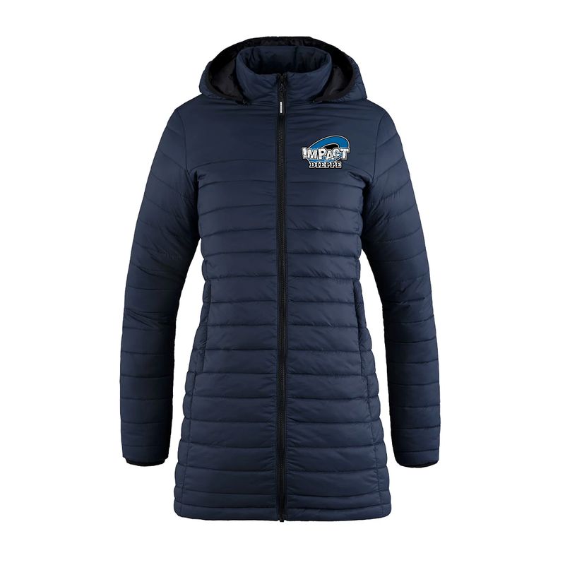 DIEPPE GLACIER BAY LADIES FULL LENGTH PUFFY JACKET W/ DETACHABLE HOOD
