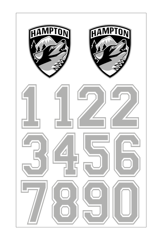 HAMPTON HELMET STICKERS