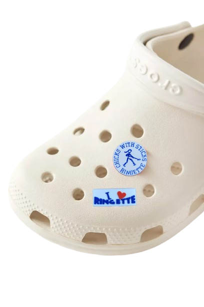 CHICKS WITH STICKS CROC CHARM