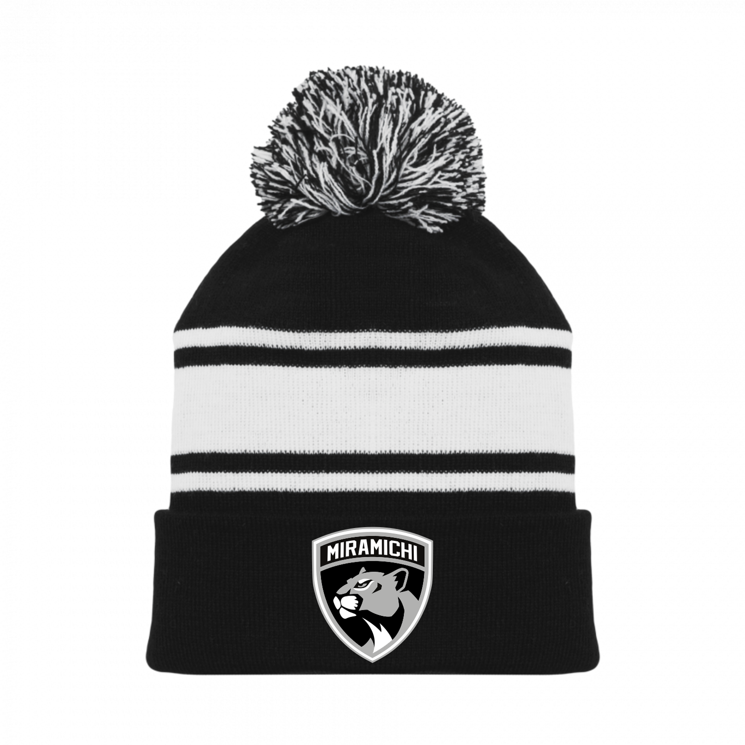 PANTHERS TOQUE WITH POMPOM