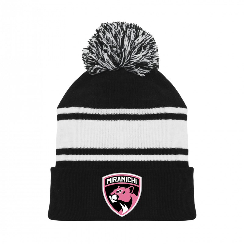 PANTHERS TOQUE WITH POMPOM