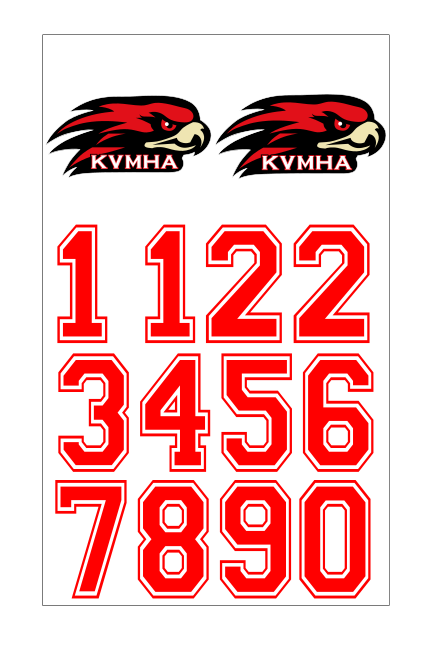KVMHA HELMET STICKERS