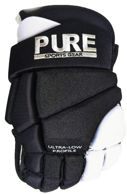 PURE RINGETTE GLOVES, Color: BLACK/WHITE, Size: 10"