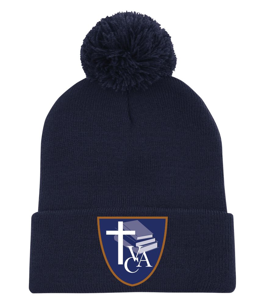 VCA EMBROIDERED TOQUE WITH POMPOM