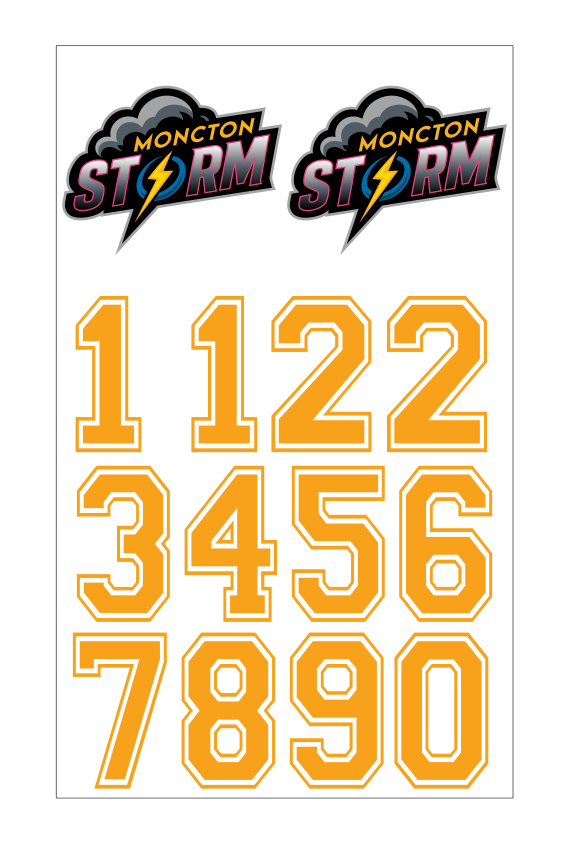 MONCTON STORM AUTOCOLLANTS POUR CASQUE