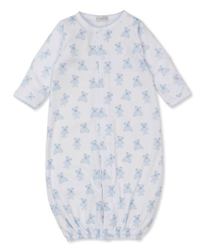 Beary Plaid Convertor Gown Blue, Color: light blue, Size: PREEM