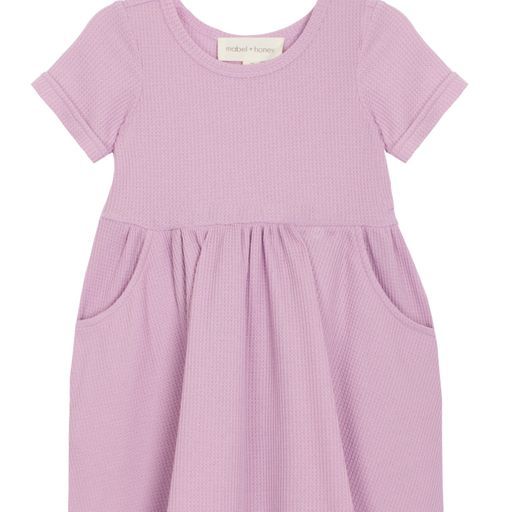Sugar Rush Waffled Knit Dress-Purple, Size: 4