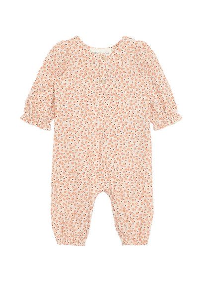 A95 Midnight Poppy Crepe Georgette Romper, Size: 3M