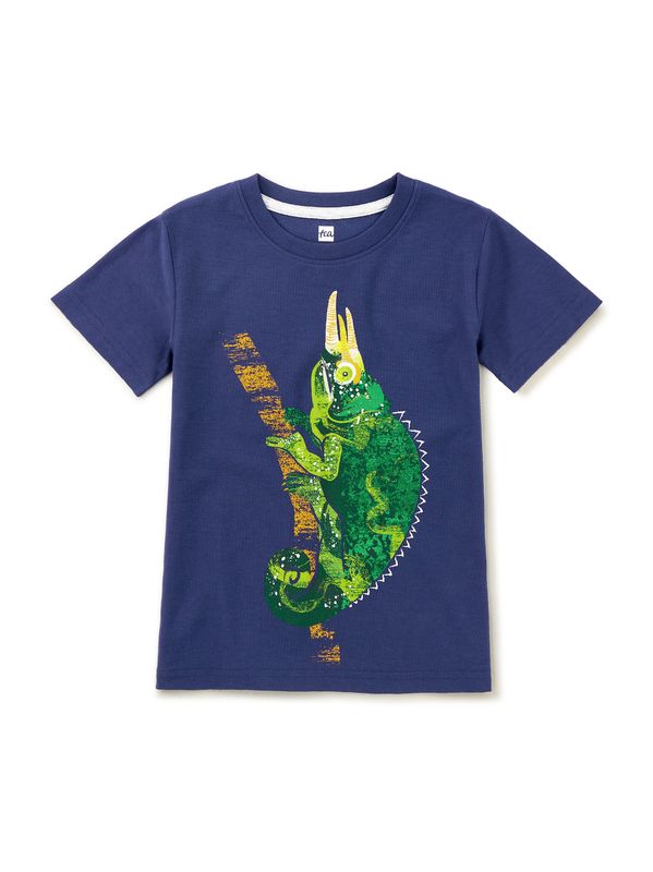 Tree Chameleon Graphic Tee-Twilight, Size: 2