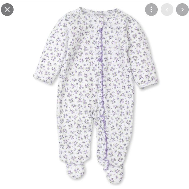 A95 Petite Paradise Footie w/ Zip-Lilac