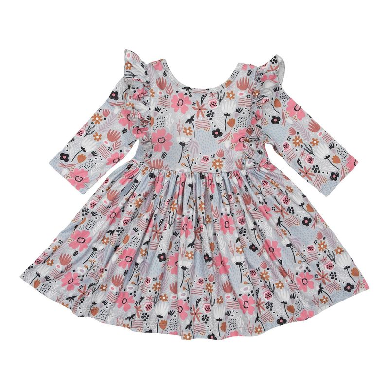 A95 Sky Poppy Ruffle Twirl Dress