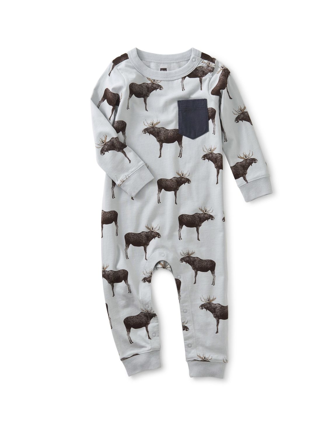 A95 On the Move Baby Romper-Moose Crossing