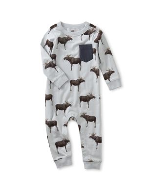 A95 On the Move Baby Romper-Moose Crossing