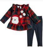 A95 Tartan Santa Tunic and Legging Set