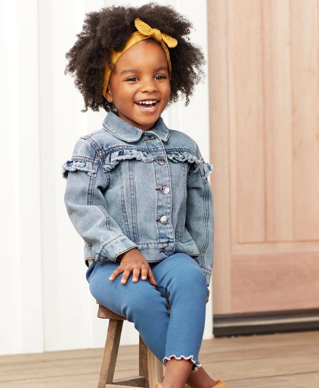 A95 Denim Ruffle Jacket