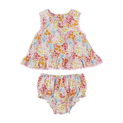 Floral Pinafore Set