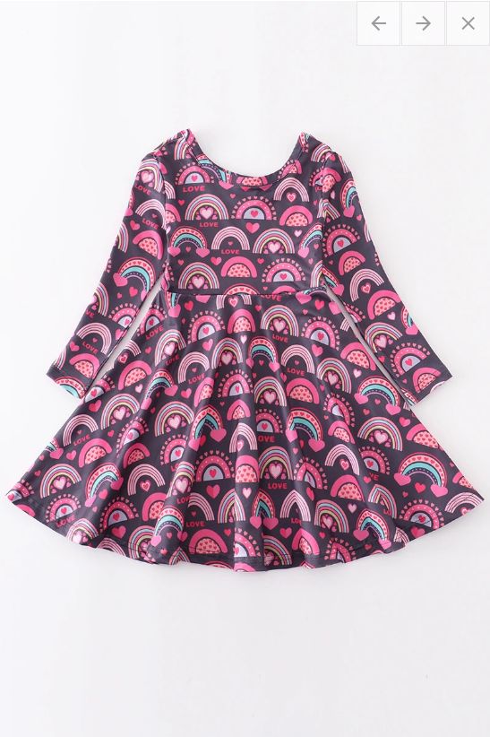 A-95 Purple  Rainbow  Dress