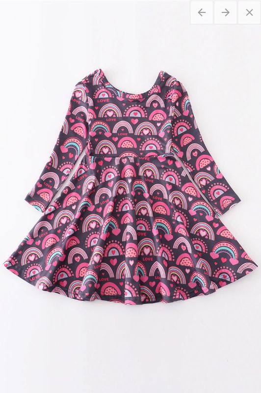 A-95 Purple  Rainbow  Dress