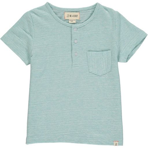 A95 Dodger Henley - Sky Ribbed