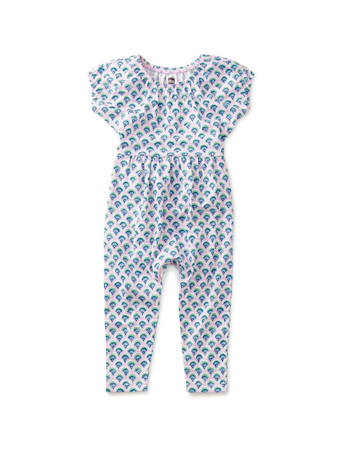 A95 Envelope Back Baby Romper-Painted Waves