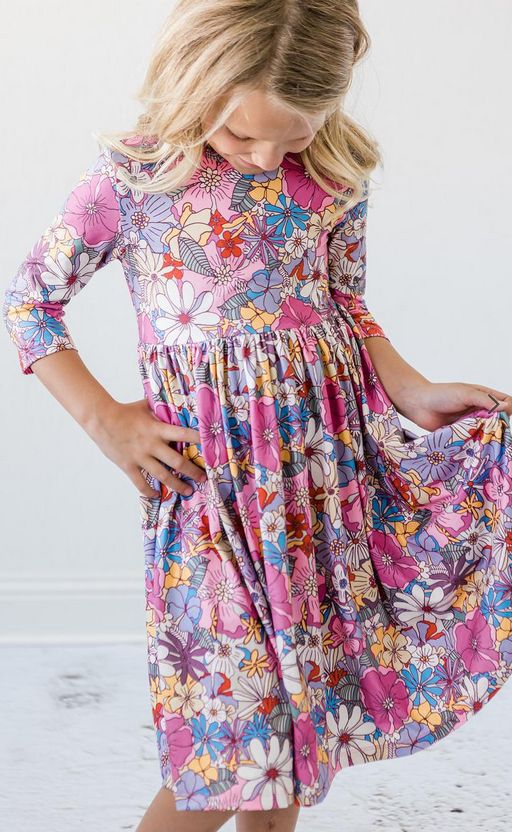 Mauve What&#39;s Up Buttercup Twirl Dress