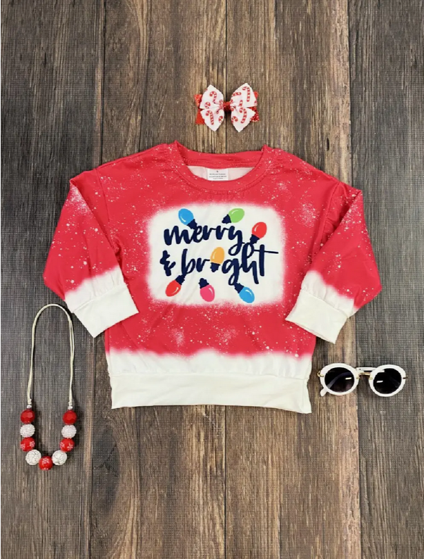 A95 Merry &amp; Bright Shirt-Girls