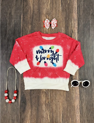 A95 Merry &amp; Bright Shirt-Girls
