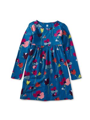 A-95 Long Sleeve Wrap Neck Dress  German Tulip