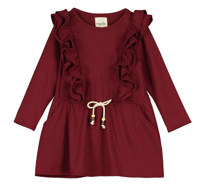 A-95 Celine Dress  Burgundy