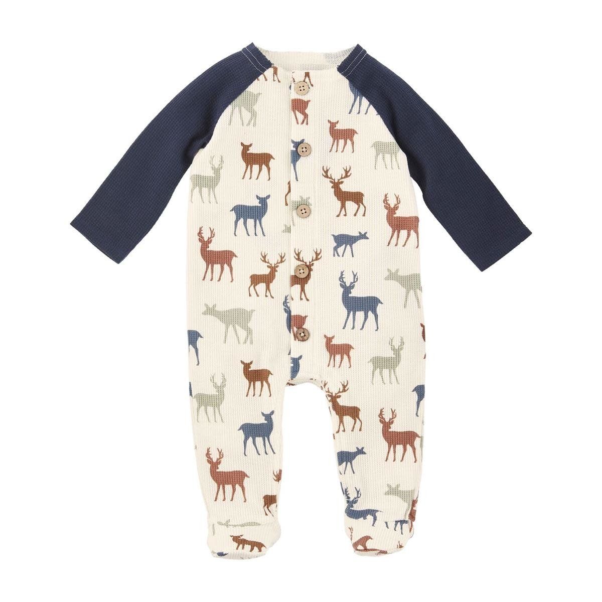 A95 Deer Print Button Sleeper